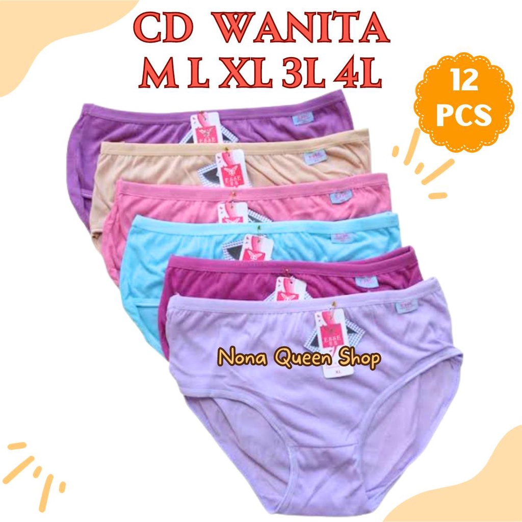 12 PCS Celana Dalam CD Wanita Remaja Dewasa Andin Grosir Reseller