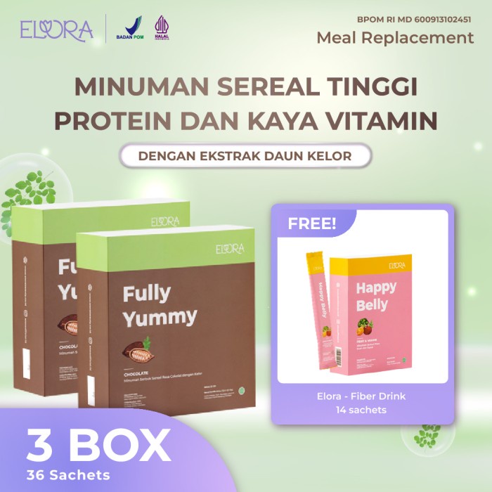 

Elora Meal Replacement - Minuman Pengganti Makan 3 Box ( 36 Sachet)