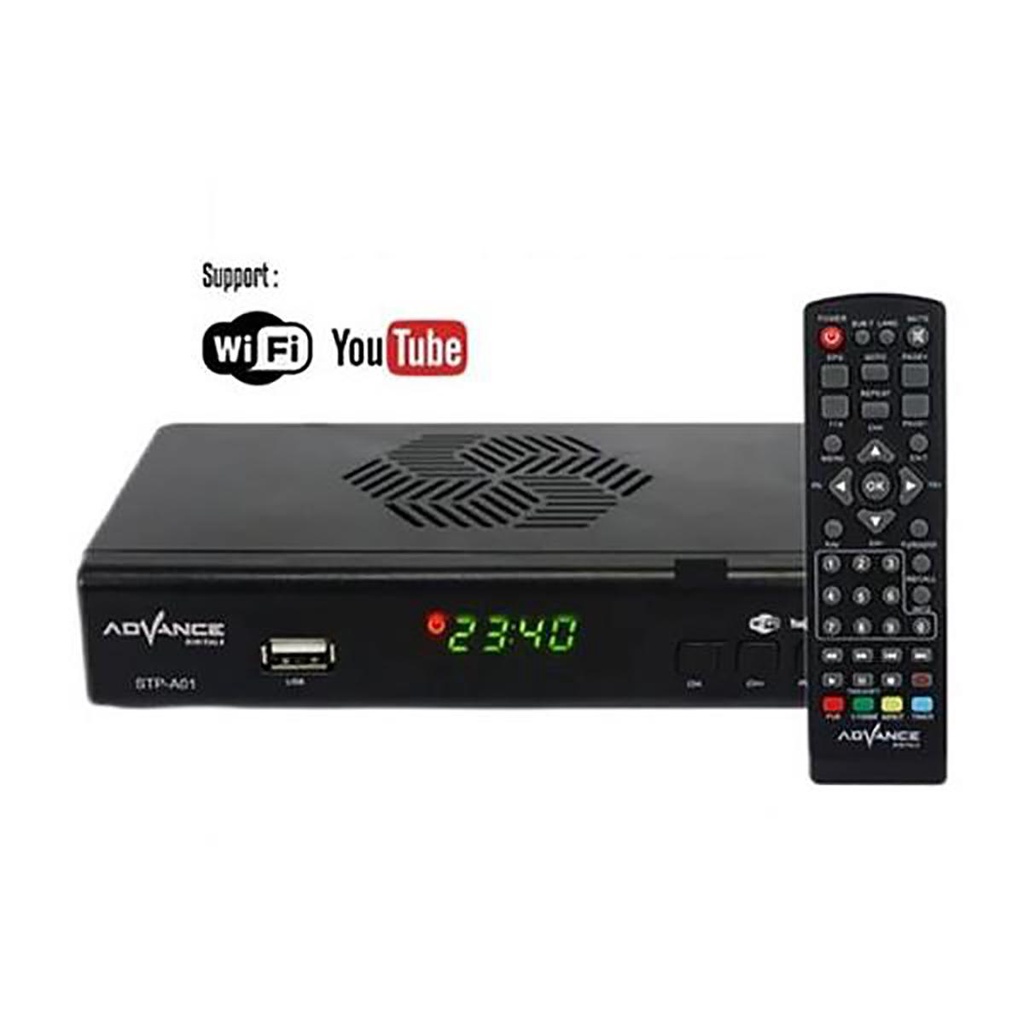 Set Top Box TV Digital Advance STP-A01 DVB T2 EWS UHF HD Settopbox TV Analog ke Digital Bisa Youtube