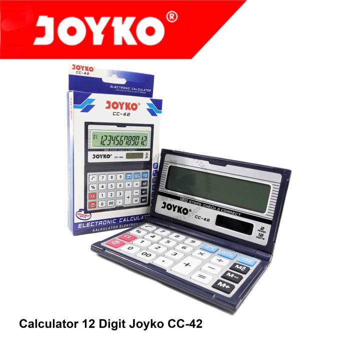 

KALKULATOR CHECK & CORRECT JOYKO CC-42 - Calculator Lipat Saku 12 Digit CC42