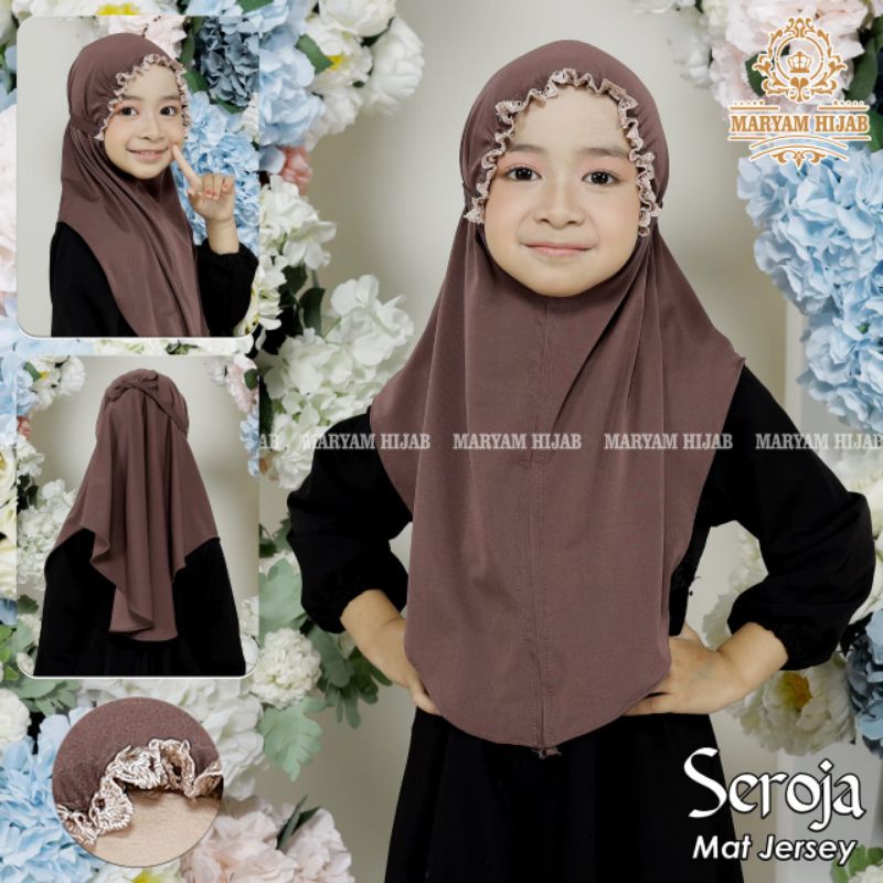 SEROJA ANAK KERUT / JILBAB ANAK  / BERGO ANAK / BERGO TALI ANAK / JILBAB INSTAN ANAK / JILBAB ANAK J