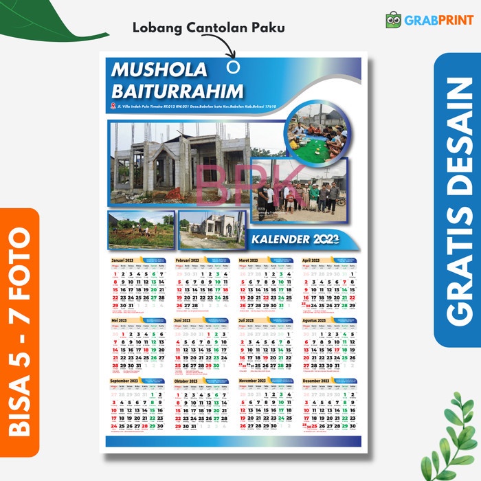 

TERMURAH Kalender masjid mushola 2023 kalender majelis talim dinding - 1000