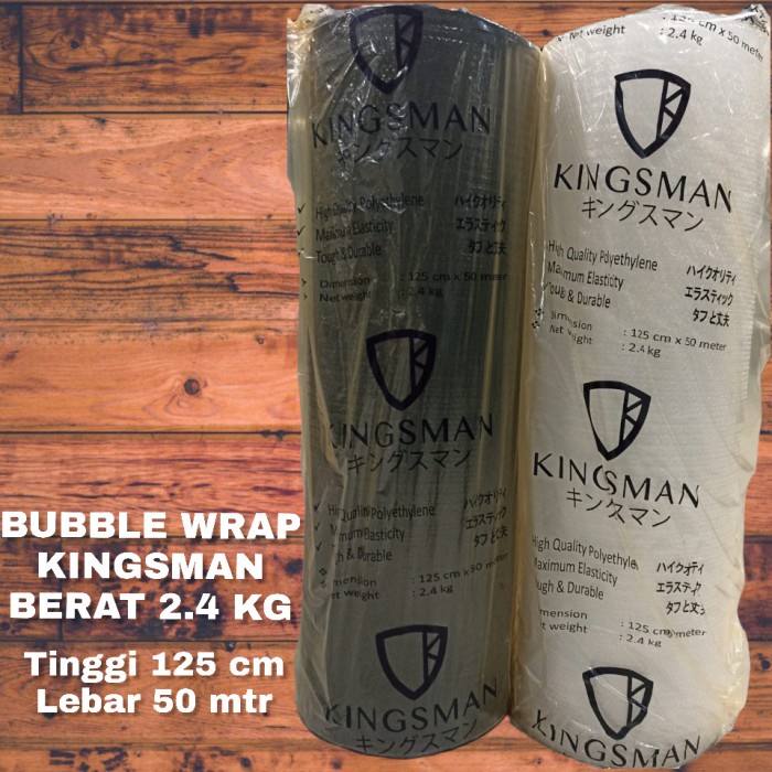 

bubble wrap roll 125cm x 50 meter berat 2.4kg kingsman khusus Gojek - Putih