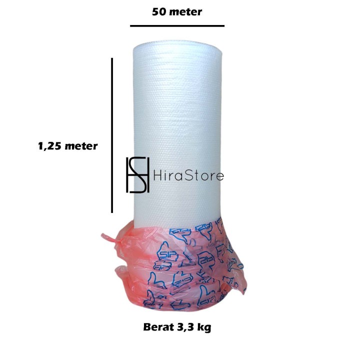 

Bubble Wrap 50 m x 1.25 m roll plastik Biru gelembung lebih bagus - Bening Murah