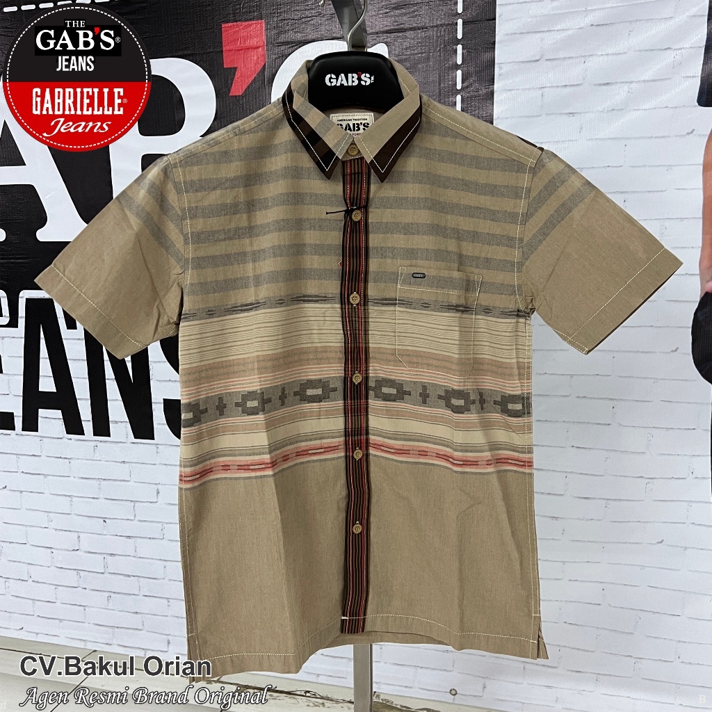 Kemeja Pria Gab's Gabrielle GBL Original Size S Reguler - REG-GA02449FS-S Indo Fashions