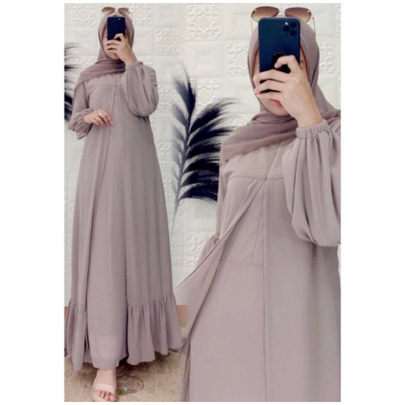 GAMIS MALAYSIA OUTER/DRESS TERBARU/BAHAN CERUTY ARMANI BABYDOLL/GAMIS CERUTY POLOS/GAMIS TERLARIS