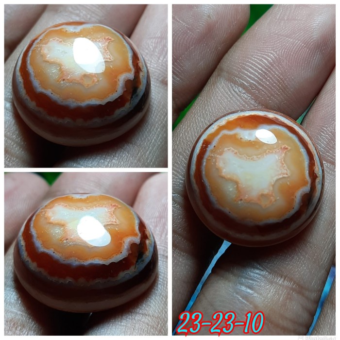 Natural Batu Akik Motif Gambar Pusaran Mata Dewa Puser Bumi Antik 15
