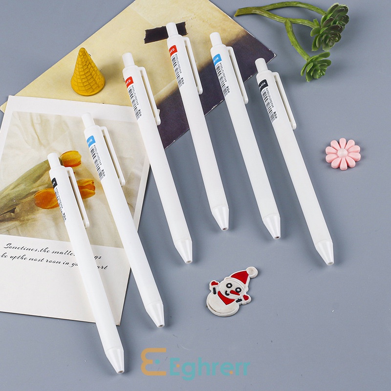 

✨EGPena Gel Sederhana Cepat Kering 0,5 Mm, Ujung Pena ST Tipe Tekan Pena Hitam Pena Khusus Untuk Ujian Siswa-Eghrerr