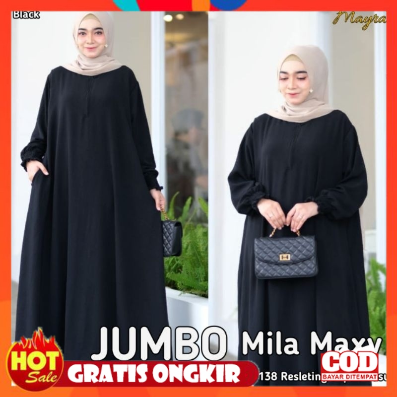 KAIN ADEM HALUS TEBAL / GAMIS CRINKLE AIRFLOW SUPER JUMBO MILA MAXY BY MAYRA LD 140 PB 138 BUSUI RES