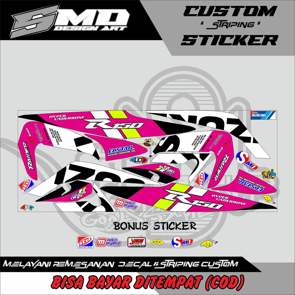STRIPING VARIASI SATRIA FU BARONG SUZUKI TEAM