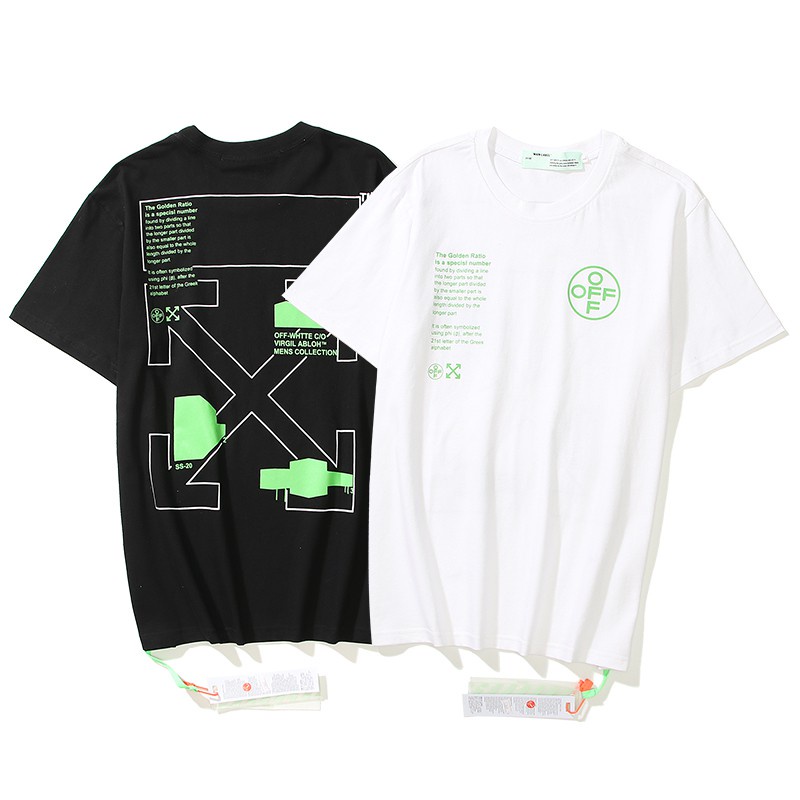 OFF WHITE T shirt Cotton Printing Letter Series Men Women OW Short Sleeve O-Neck White Black Cordon 