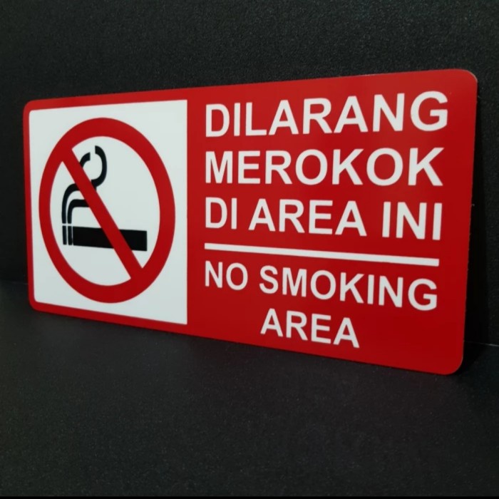 

Akrilik sign label DILARANG MEROKOK DI AREA INI