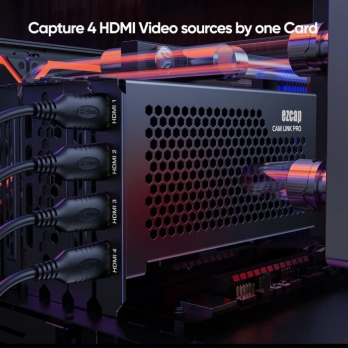 EZCAP 335 PCIE CAM LINK PRO 4K HDMI Capture 4 Port 4 Channel EZCAP335