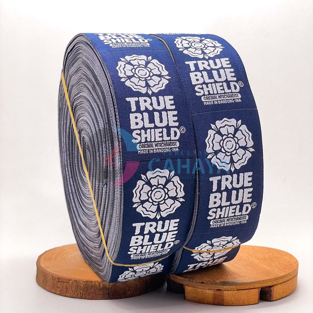 

3x6cm label woven damask, label rajut, label bordir, label baju, label celana, label tas label murah
