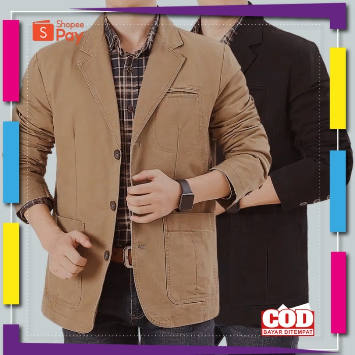 PREMIUM KOREAN STYLE / jas blazer pria jumbo big size / jas blazer pria dewasa / blazer terlaris mim