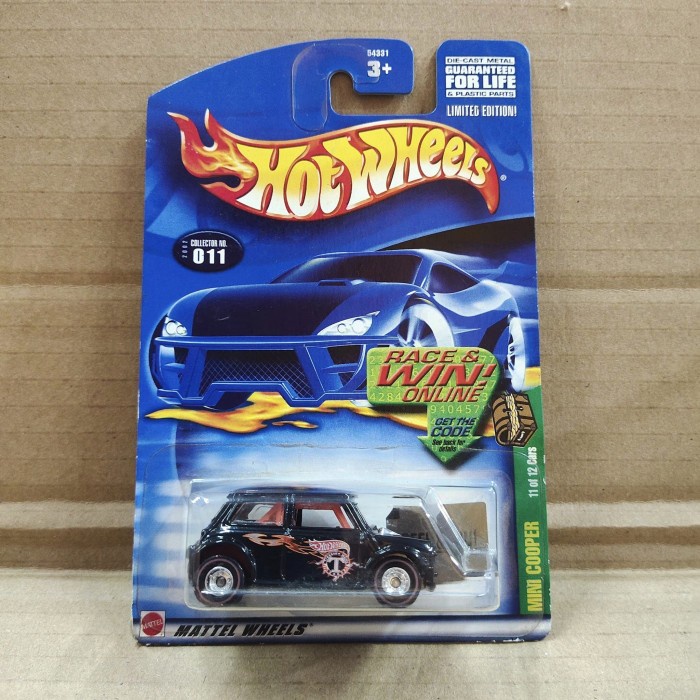 Hot Wheels Super Treasure Hunt Mini Cooper Hitam 2001 Free Protektor