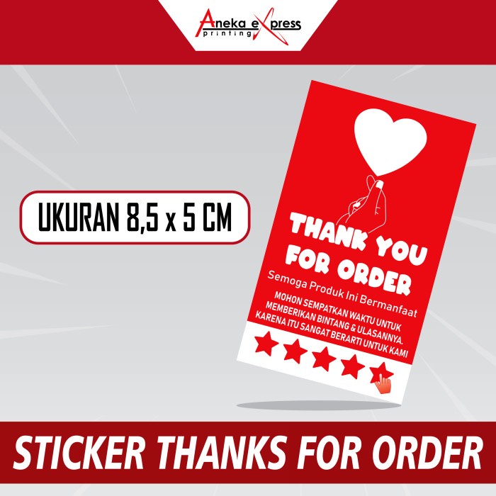 

Sticker Thank You For Order | Stiker Ulasan | Stiker Packing OLSHOP