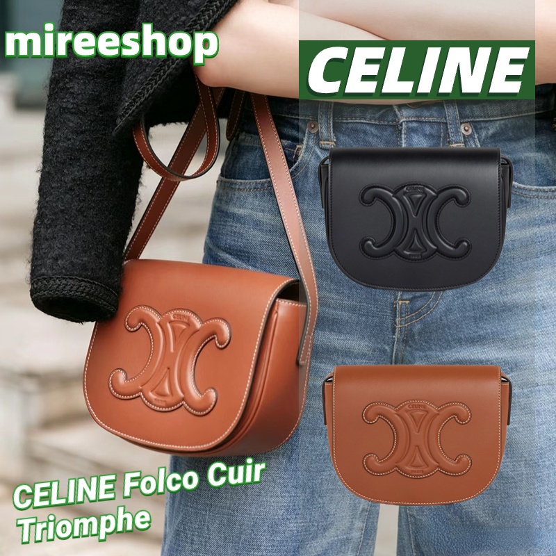 New CELINE Folco Cuir Triomphe Bag