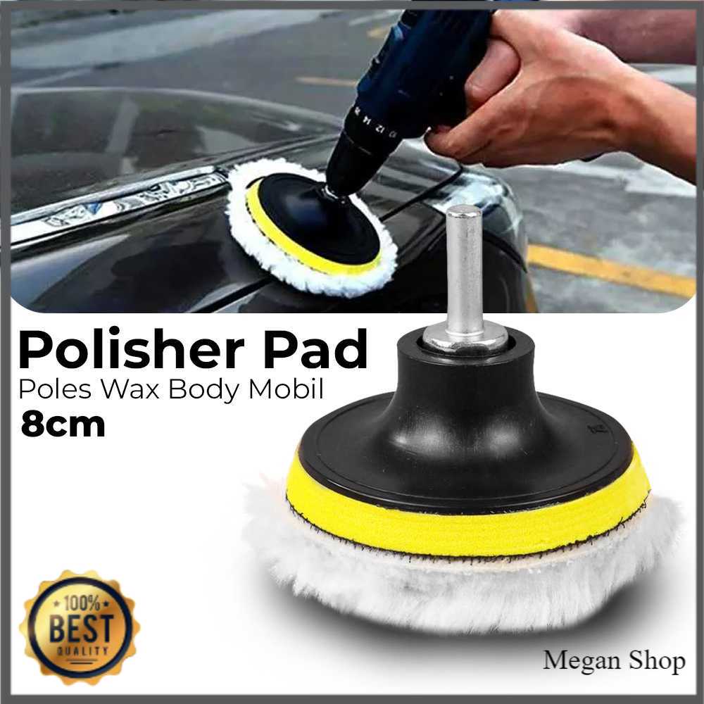 Alat Poles Mobil Bisa dengan Bor atau Mesin Gerinda Tangan Polisher Pad Wol Poles Wax Body Mobil