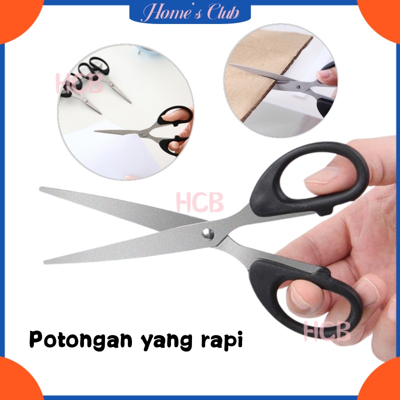 

HCB Gunting Stainless Tajam 14Cm / Gunting Sedang 1Pc / Paper Scissors / Gunting Kertas Stainless / Gunting Stainless Murah