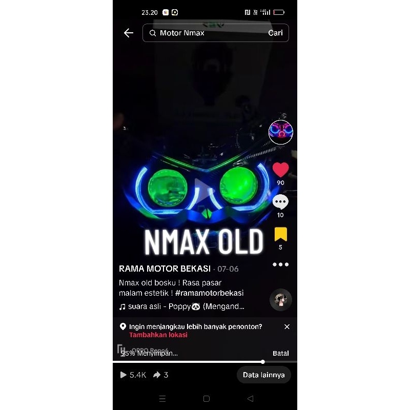 HEADLAMP NMAX OLD ISI BILED AES TURBO SE