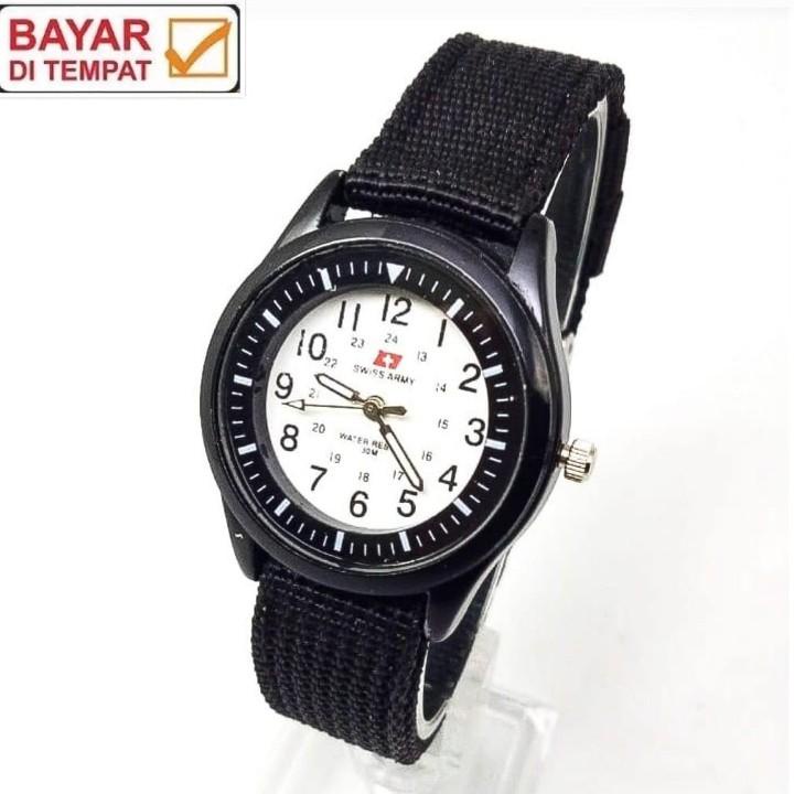 baru SWISS ARMY FASHION KASUAL JAM TANGAN WANITA/CEWEK -TALI KANVAS - TOKO GROSIR6059L FITUR ANALOG 