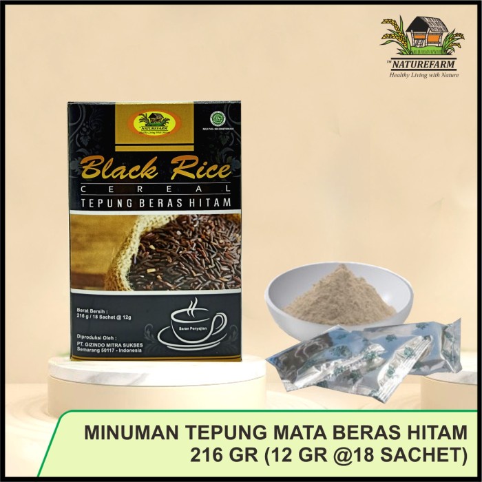 

JY-31 MINUMAN TEPUNG BERAS HITAM NATURE FARM (NATUREFARM) 216 GRAM