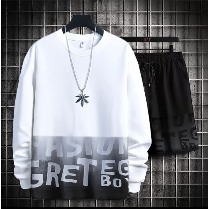 Baju Setelan Outfit Pria Kekinian 1 Set Lengkap Keren