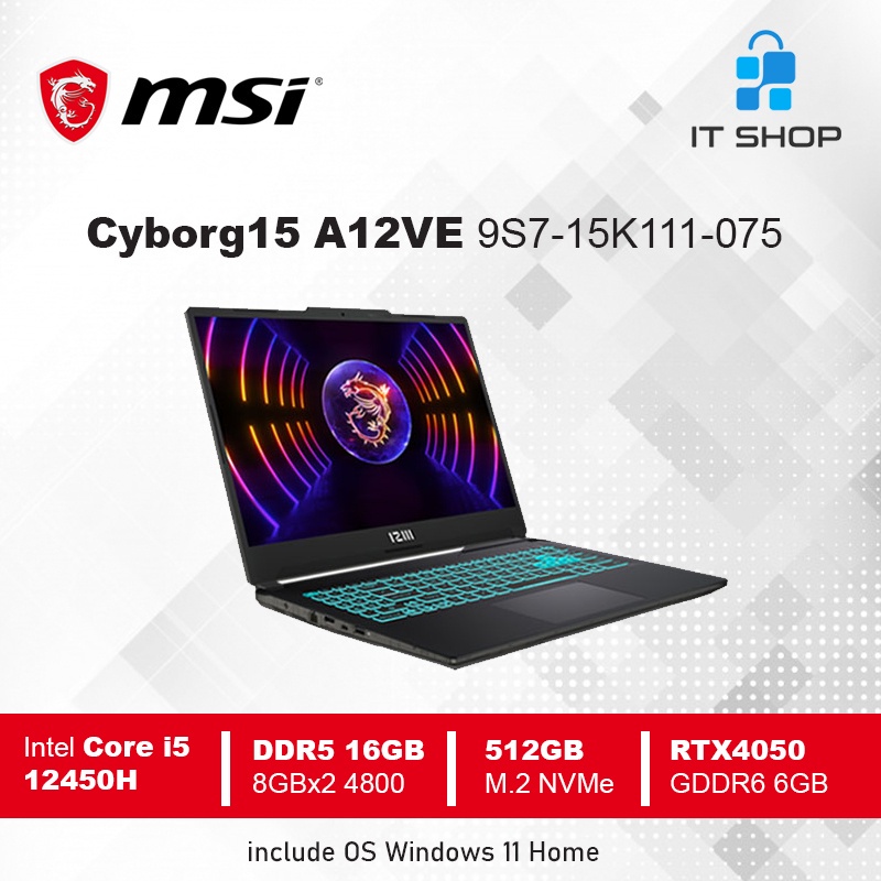 MSI Core i5 CYBORG 15 A12VE 9S7-15K111-075 Black
