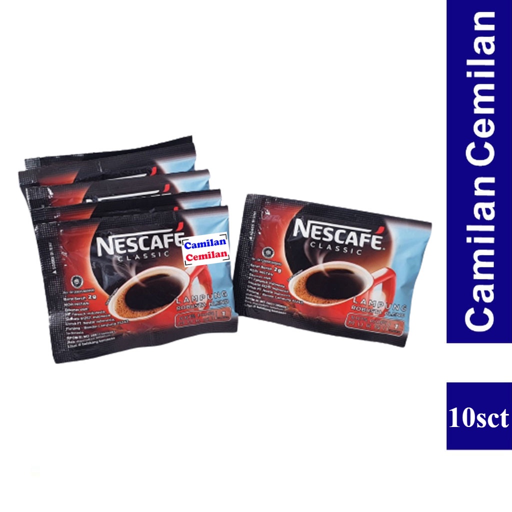 

Nescafe Classic Kopi Instan Hitam 10 sct x 2 gr