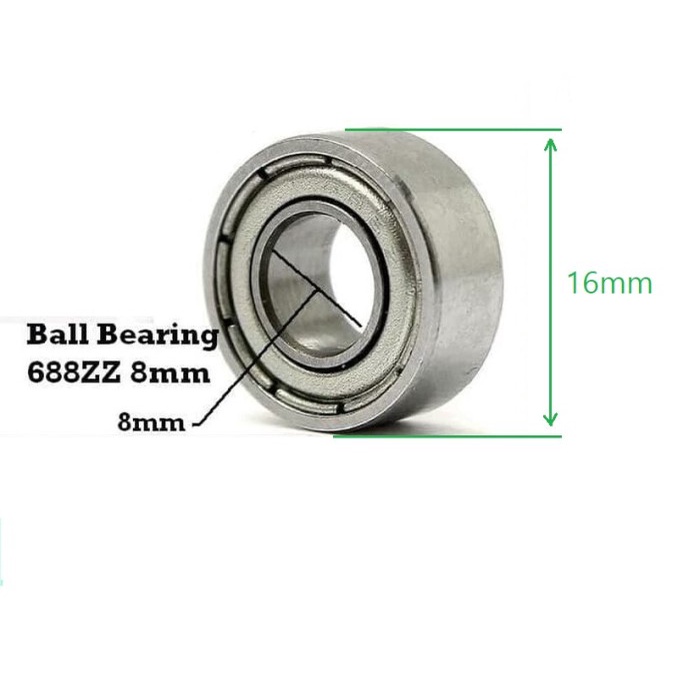 RK27 Ball Bearing Bushing 688ZZ 8mm CNC 3D Printer 8x16x5mm 16mm