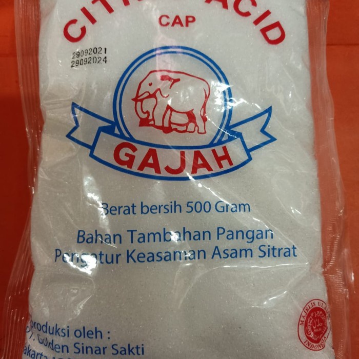 

[Big Sale] citrid acif cap gajah Asam citrun sitrun zuur pemutih pembersih 500 gr