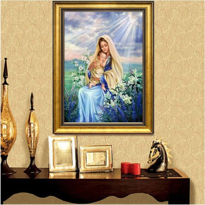 DIY Diamond Painting full. Bunda Maria yesus kristen 40×50 cm D586