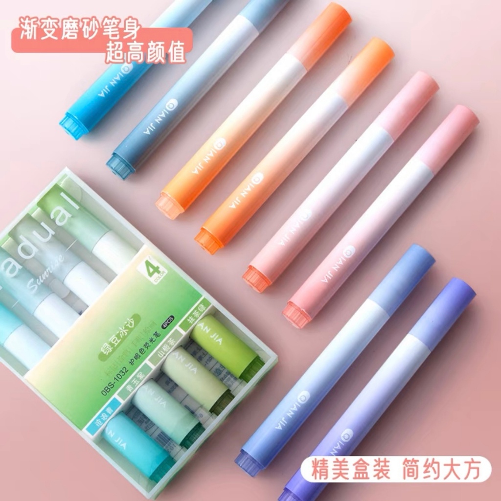 

14A. 4pcs/set Stabilo Highlighter Spidol Marker Warna Pastel / Highlighter Aesthetic
