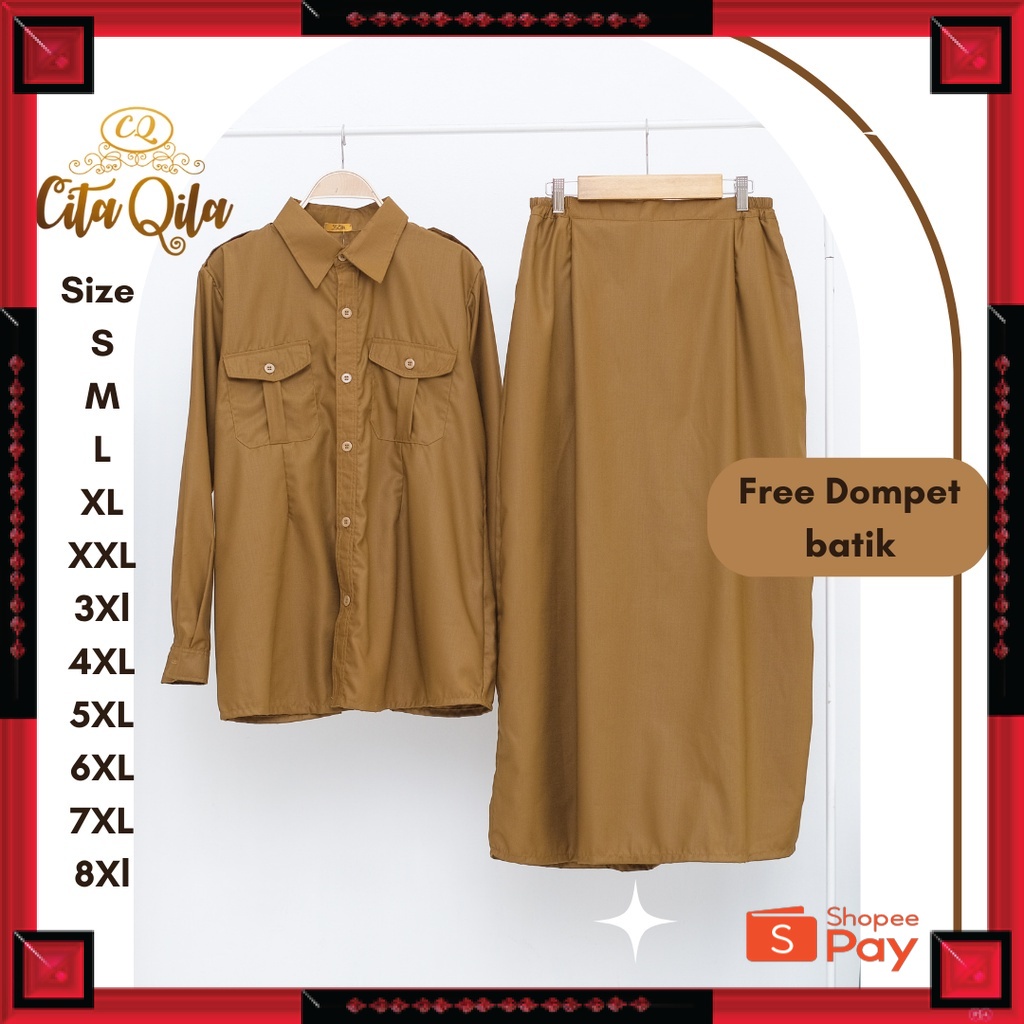 12.12 SERAGAM SALE / SETELAN SERAGAM PDH PNS PEMDA BAHAN TOYOBO BAJU PEMDA WANITA