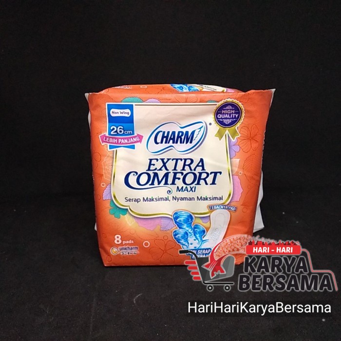 Harga Pembalut Charm Extra Comfort 26CM NON Wing Terbaru Februari 2024