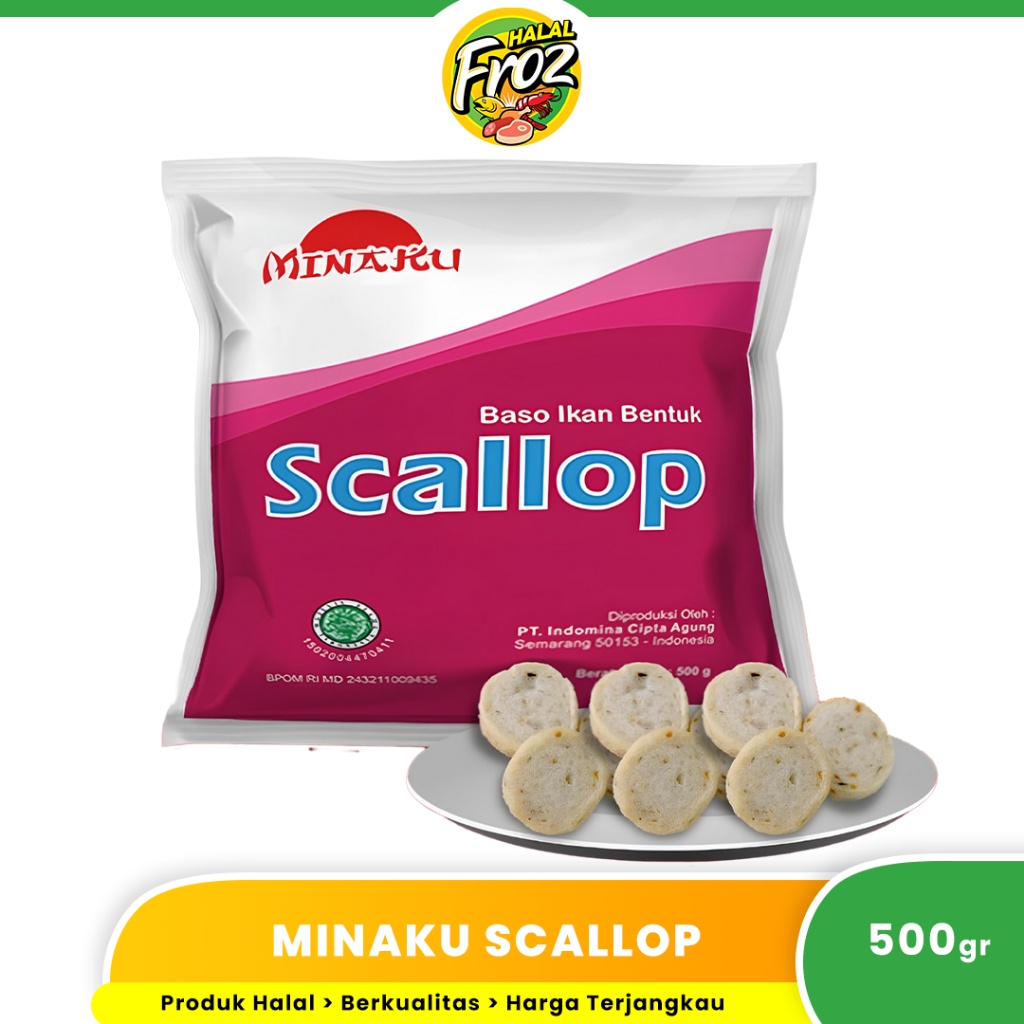 

Minaku Scallop Bakso Ikan Bentuk Scallop Kemasan 500gr HFPRS