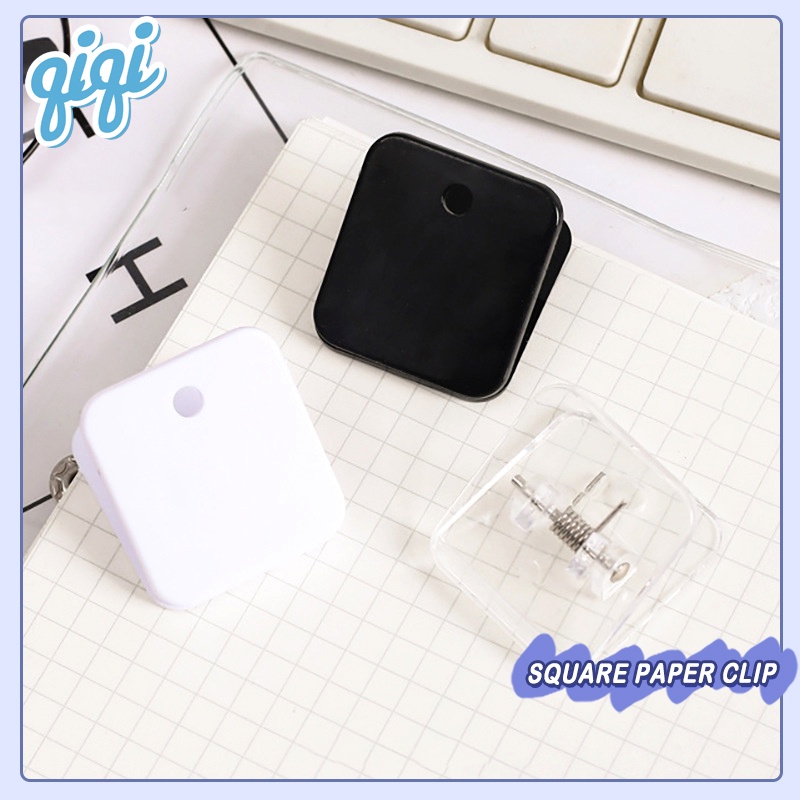 

Square Paper Clip/PET Transparent Klip/Kertas Binder Clip - Qiqi Treasure