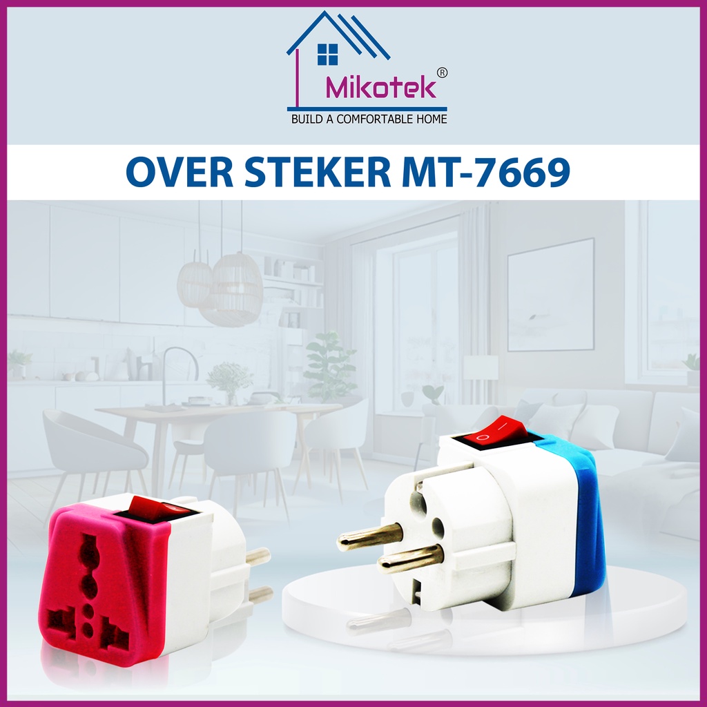 MIKOTEK Over Steker Saklar On/Off Stop Kontak Switch
