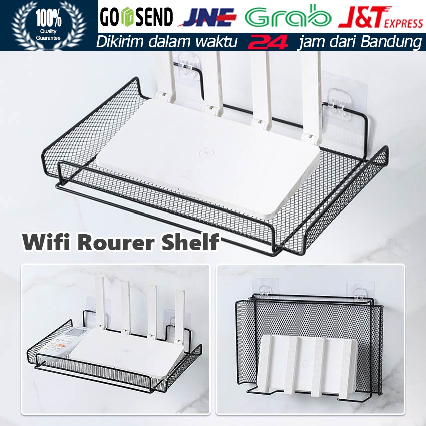 Rak Dinding Desktop Storage Wifi / Gantung Rak TV Minimalis Router Modem Wifi Receiver