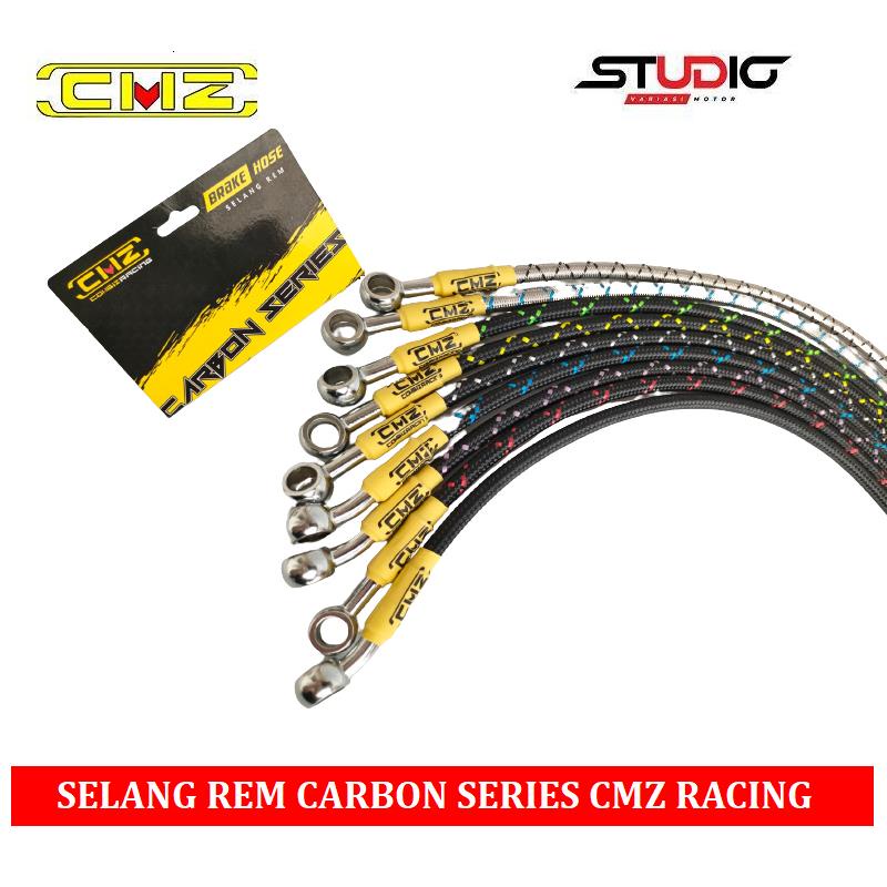 Selang Rem Serat Carbon Series Variasi Ukuran 95 Cm Pnp Depan Jup Vario Beat Mio Supra Tiger Cb150r 