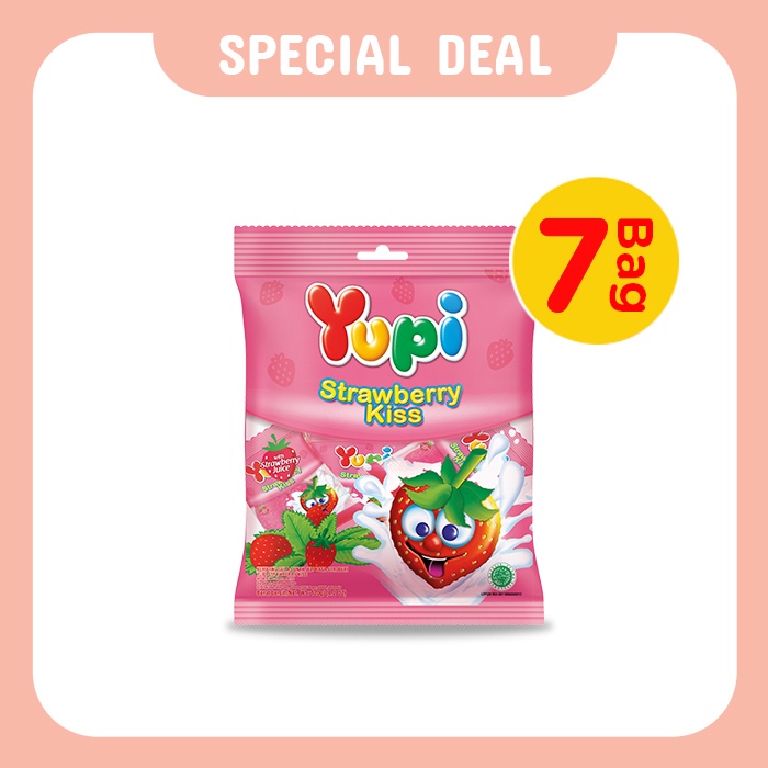 

Package 7 Yupi Strawberry Kiss Bag