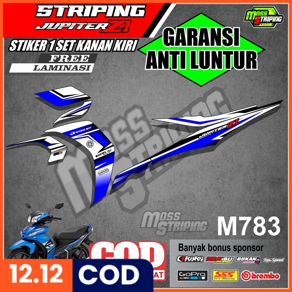 STIKER MOTOR STRIPING YAMAHA JUPITER Z1 KODE M783 STICKER MOTOR SETRIPING LIST VARIASI YAMAHA JUPITE