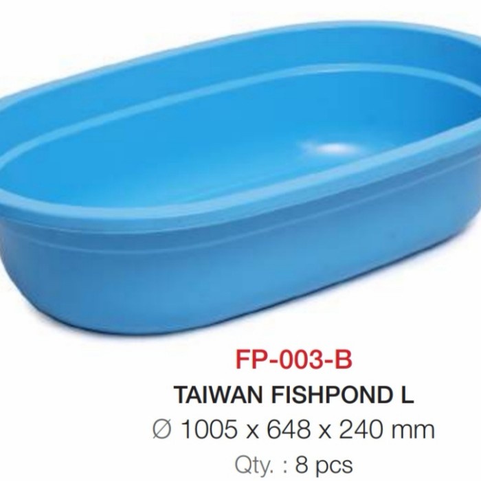 Jtr Cargo Fishpond Bak Plastik Ikan Besar Jumbo Kolam Plastik Aquarium Kura Biru