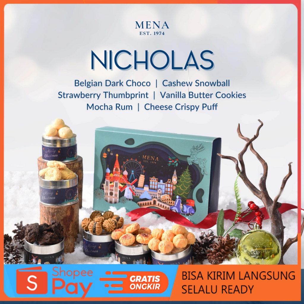 

Diskon Natal Hampers Set C / Kado / Gift / Parcel / Hadiah - Mena Cookies Promo 12.12