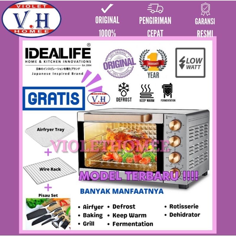 [ NEW ] Idealife IL 335 Oven Listrik IL335 Kapasitas 35 Liter Resmi