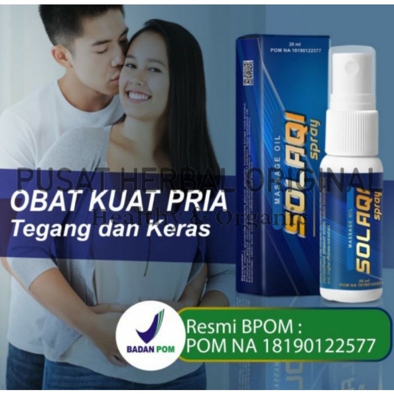 Solaqi Spray Herbal 100% Asli Bpom/SPRAY SOLAQI FOR MAN Herbal Oles Original( Gratis Ongkir)