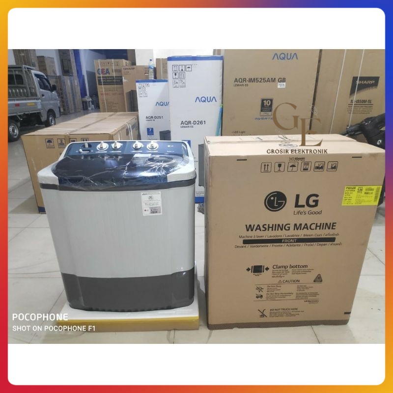 MESIN CUCI LG 2 Tabung Low Watt P9050 R 9KG 2 TABUNG 9050R LOW WATT