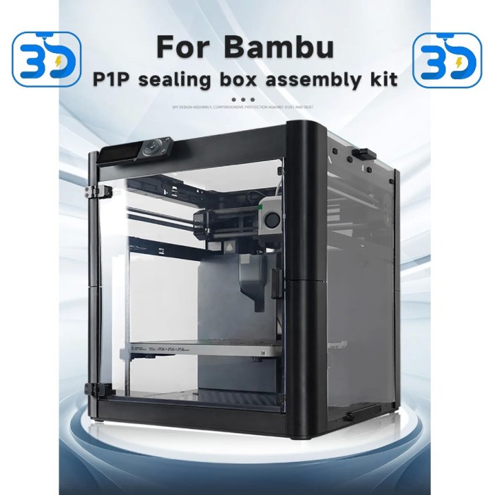 Bambu Lab P1P Enclosure Kit Tempered Glass+Transparent Acrylic