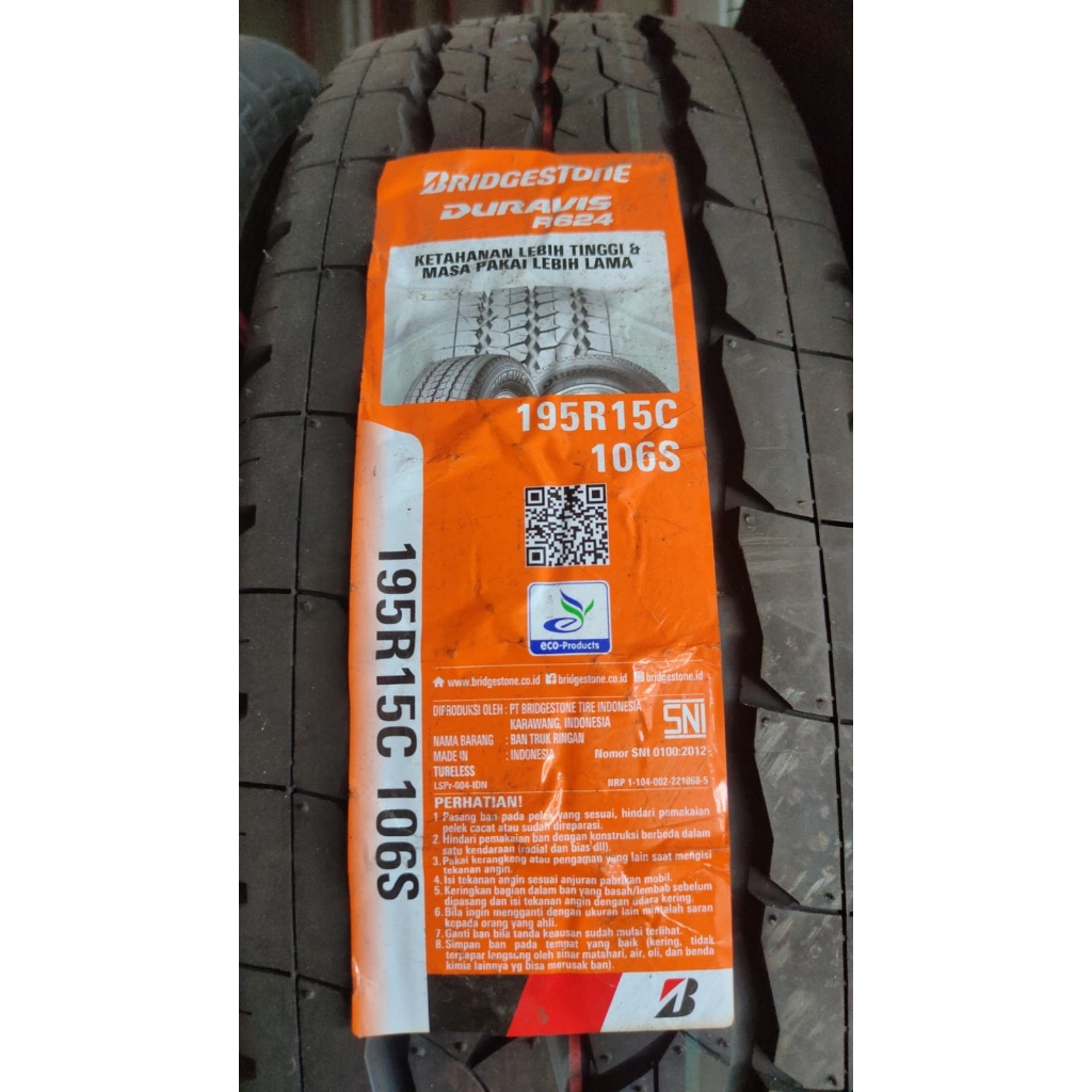 Ban Mobil Hiace 195/80 R15 Setara 195 R15 8PR - Bridgestone Duravis R624 8PR - Ban Mobil Muatan